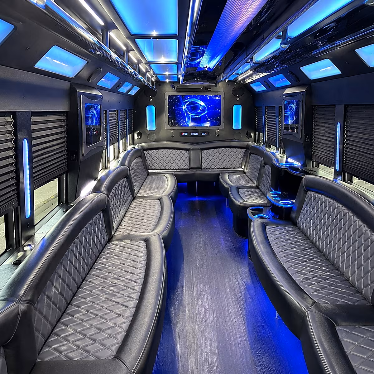 Nashville Bachelor & Bachelorette Transportation party bus interior
