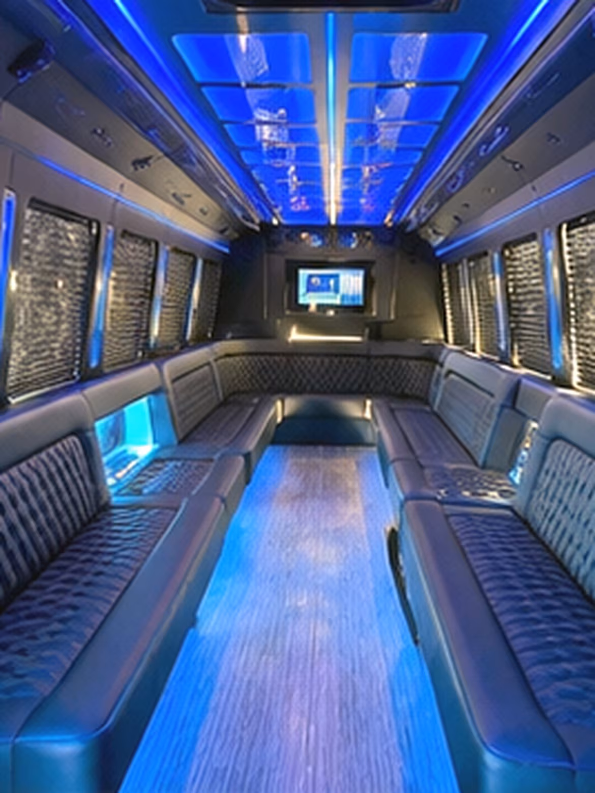 Nashville Birthday, Sweet 16, & Quinceañera Transportation party bus interior