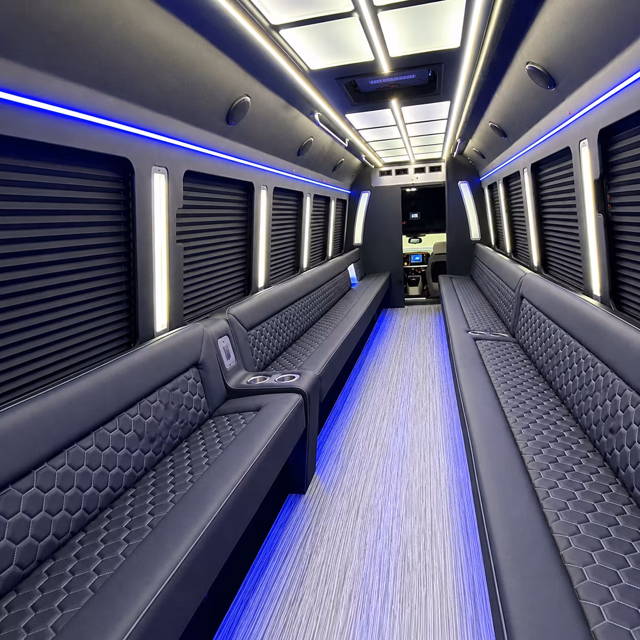 Nashville Private Event Transportation party bus interior