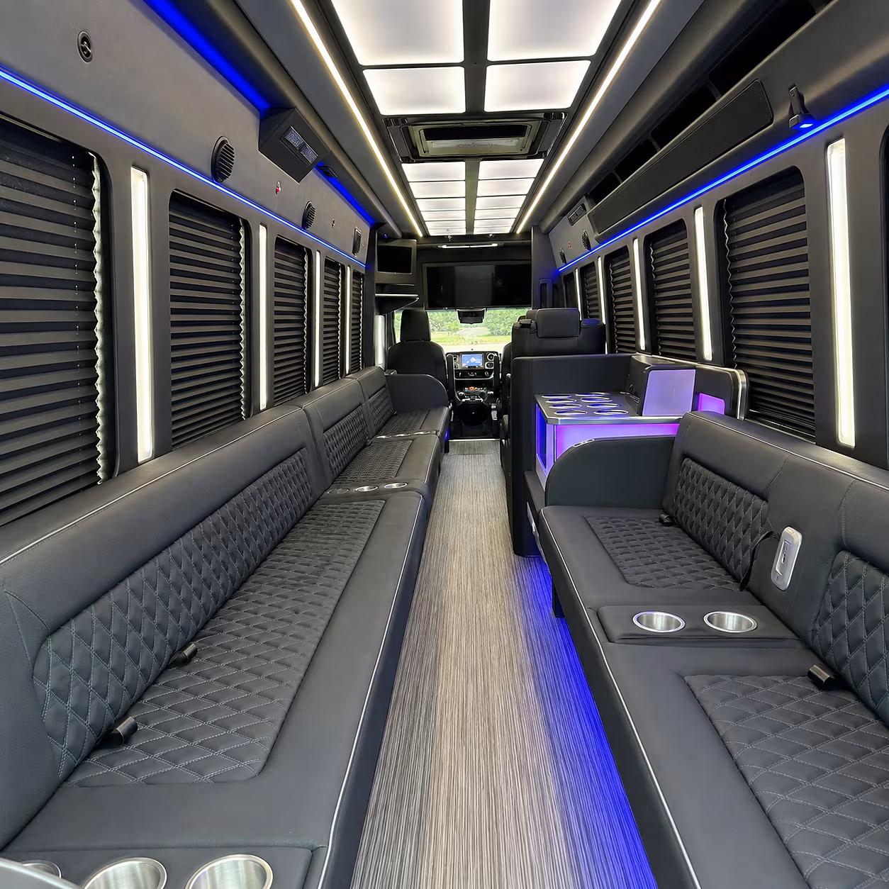 Nashville Wedding Transportation party bus interior