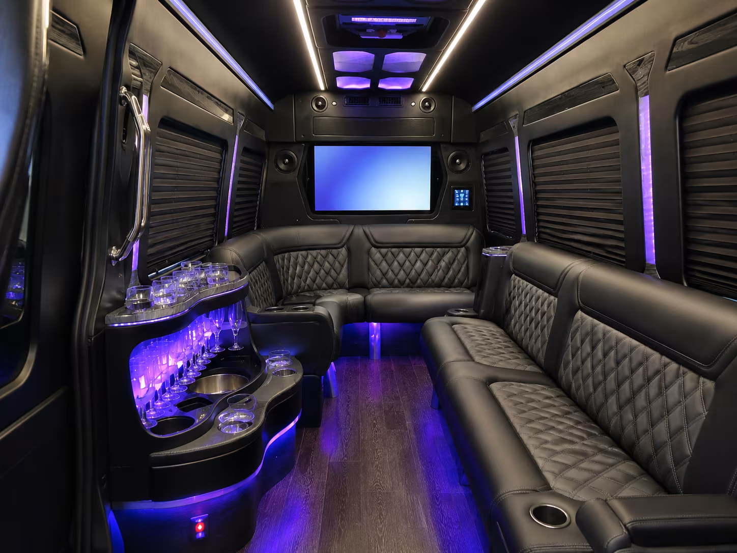 14 Passenger Sprinter Limo Inside