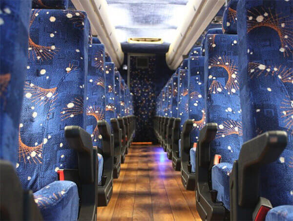 Murfreesboro 50 passenger Charter Bus Interior