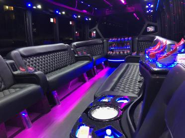 Murfreesboro 15 Passenger Party Bus Interior