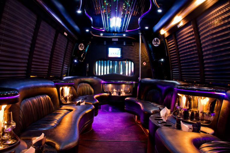 Spring Hill 22 Passenger Party Bus Interior
