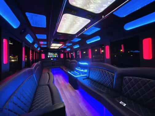 Spring Hill 35 Passenger Party Bus Interior